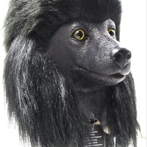 Realistic Black Poodle Mask
